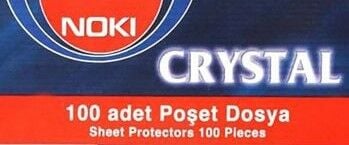 Noki 4830CR Cristal A4 100 lü Mavi Şeritli Poşet Dosya