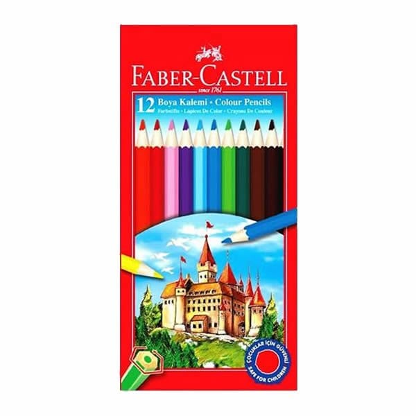 Faber Castell 12 li Karton Kutu Boya Kalemi