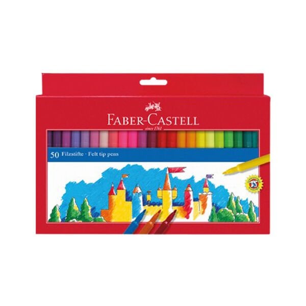 Faber-Castell 50 li Süper Yıkanabilir Keçeli Kalem