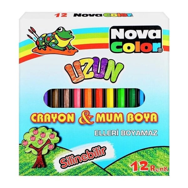 Nova Color NC-2112 12 Renkli Uzun Mum Boya