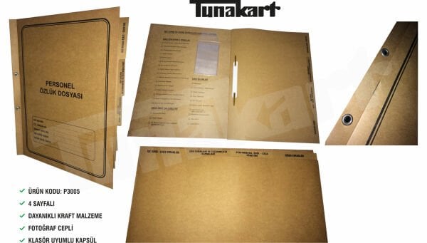 Tunakart 4'Lu Kraft Askılı Personel Dosyası