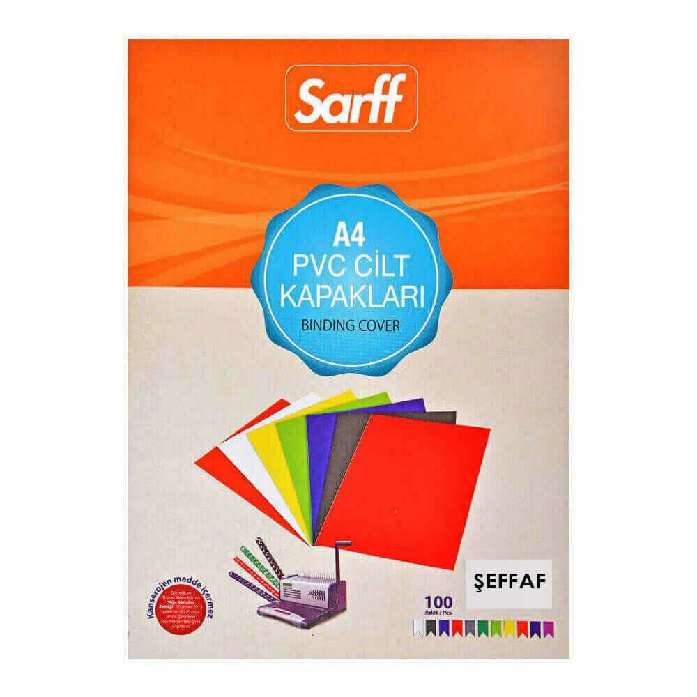 Sarff 15201003 A4 100 Adet Şeffaf Cilt Kapağı