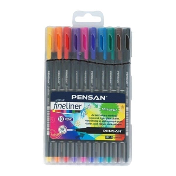 Pensan 6500 0,4 mm 10 lu Fineliner Kalem