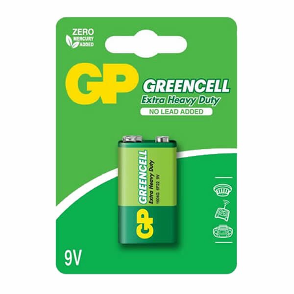 Greencell Gp1604G-2U1 9V Çinko Tekli Paket Pil