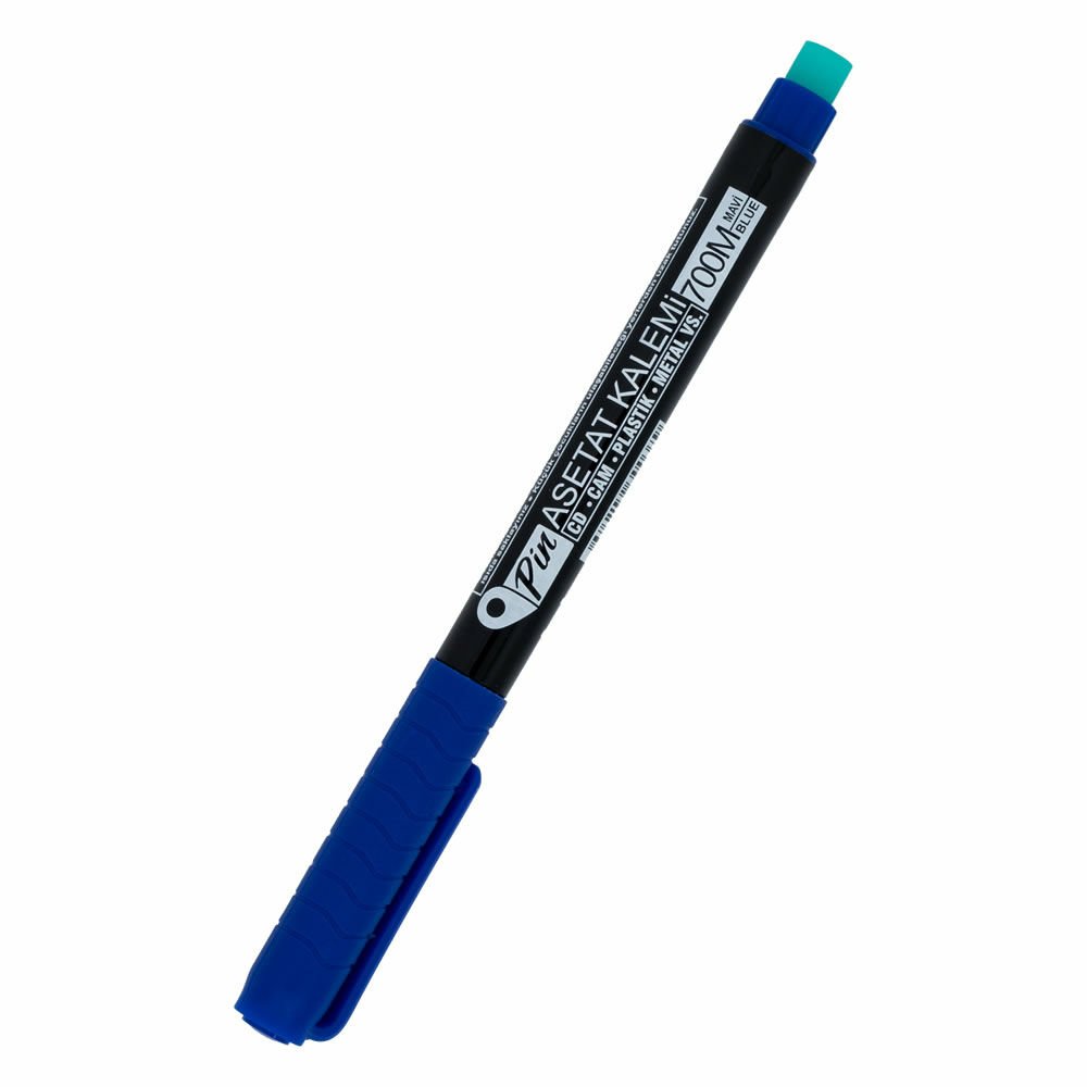 Pin 700 Mavi S Uç Silgili Asetat Kalemi