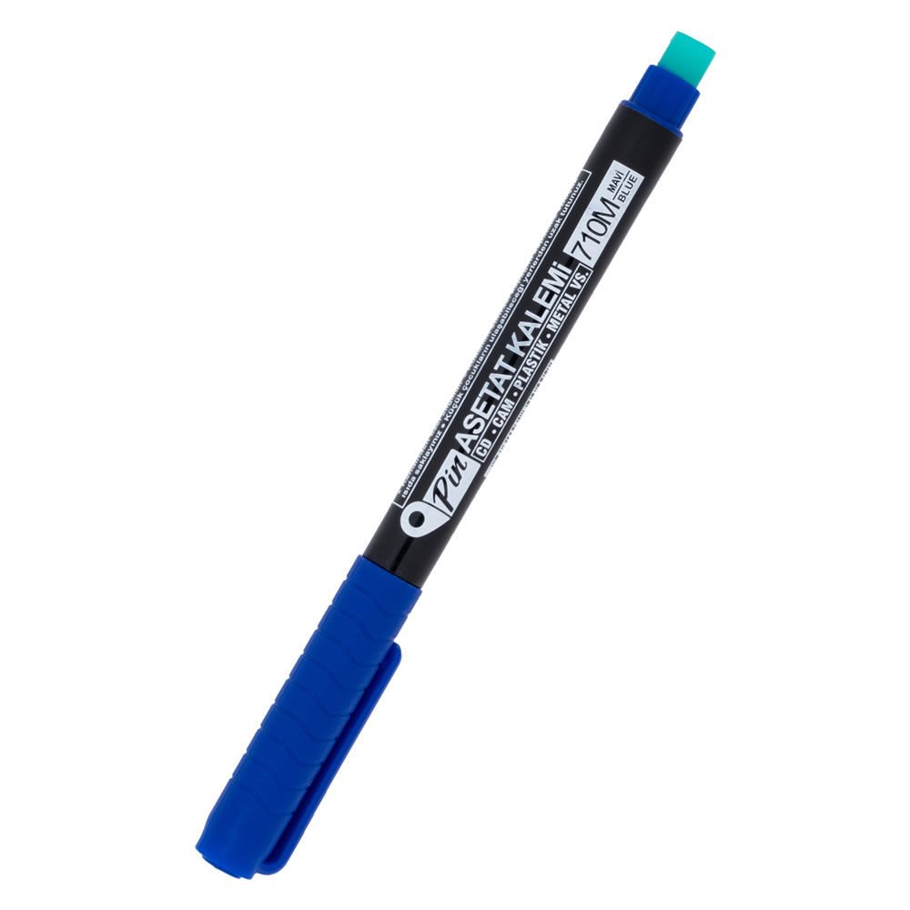 Pin 710 Mavi M Uç Silgili Asetat Kalemi