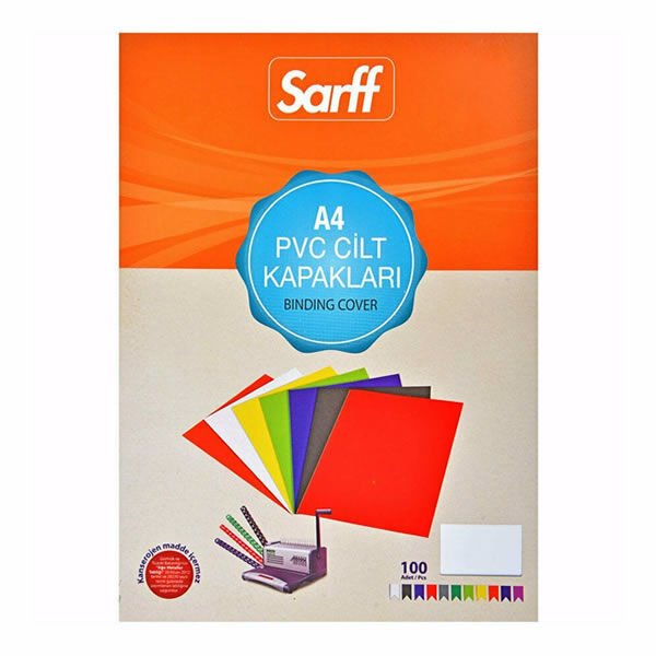 Sarff A4 100 Adet PVC Opak Turuncu Cilt Kapağı