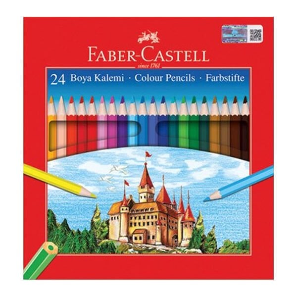 Faber Castell 24 lü Karton Kutu Boya Kalemi