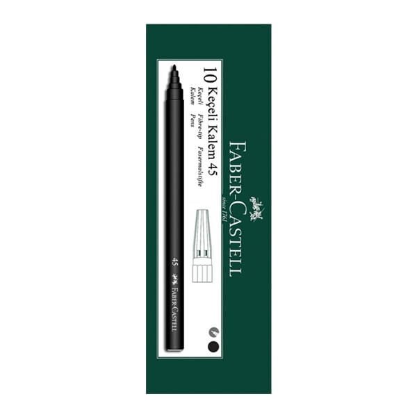 Faber Castell 10 lu Siyah Keçeli Kalem