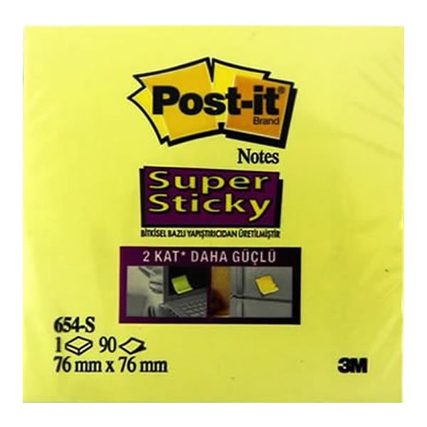 3M Post-It Super Sticky 90 Yaprak Kanarya Sarısı Not Kağıdı