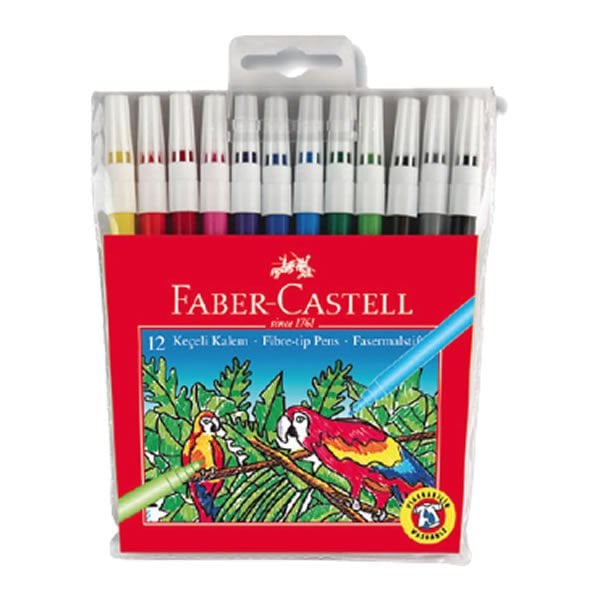 Faber-Castell 12 li Yıkanabilir Keçeli Kalem