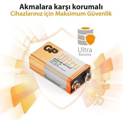 Gp 9V Ultra Alkalin Tekli Blisterli Pil