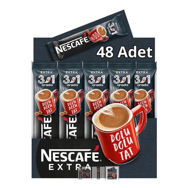 Nestle Nescafe 3 ü 1 Arada Extra 48 li 16,5 gr Hazır Kahve