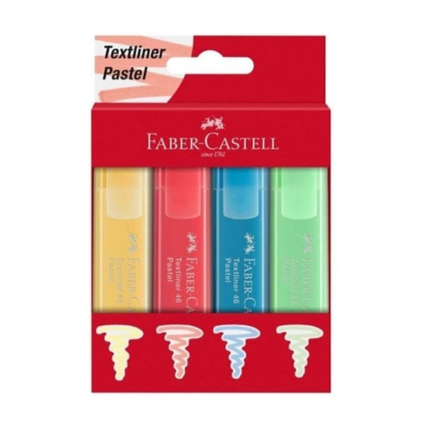 Faber-Castell 5030254624 4 lü Pastel Renkler Fosforlu Kalem