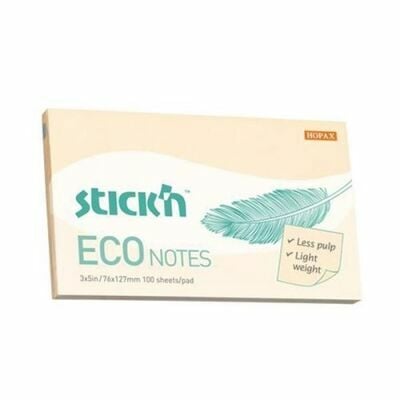 Gıpta Stickn 76x127 100 Yaprak Eco Notes Pastel Sarı Not Kağıdı
