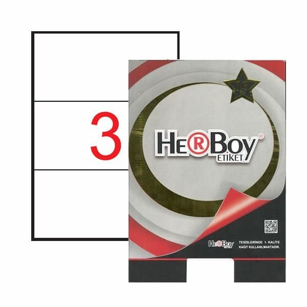 Herboy HB-1003 210 mmx 99mm Beyaz Lazer Etiket