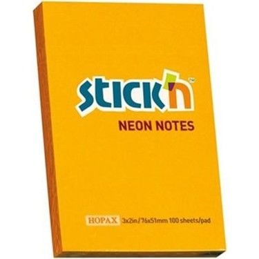 Gıpta Stickn 76x51 100 Yaprak Neon Turuncu Yapışkanlı Not Kağıdı