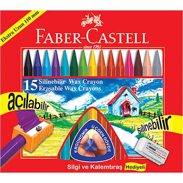 Faber Castell 15 li Silinebilir Mum Boya