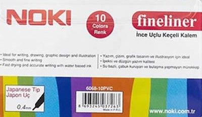 Noki 6068-10 10 lu PVC Fineliner Keçeli Kalem