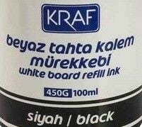 Kraf 450G 100 ml Beyaz Tahta Siyah Kalem Mürekkebi