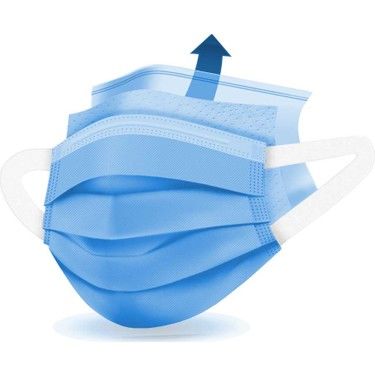 Cenermed 50 li Tek Kullanımlık Soft 4 Mavi Cerrahi Maske