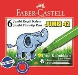 Faber Castell 6 lı Jumbo Neon Floresan Markör Keçeli Kalem