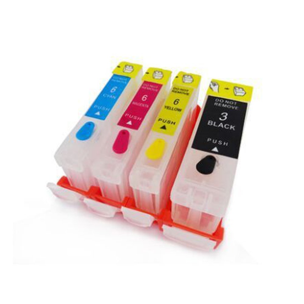 CANON PGI 6 / BCI 3 UYUMLU 4 RENK Kolay Dolan Kartuşlar - İP4000-İP4000R-İP5000-İP6000-İP6000D-İP8500-MP750-MP760-MP780