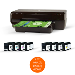 MUADİL KARTUŞLU HP OFFICEJET 7110NW A3/A4 YAZICI,(HP CD768A) 2 SET MUADİL KARTUŞ HEDİYELİ