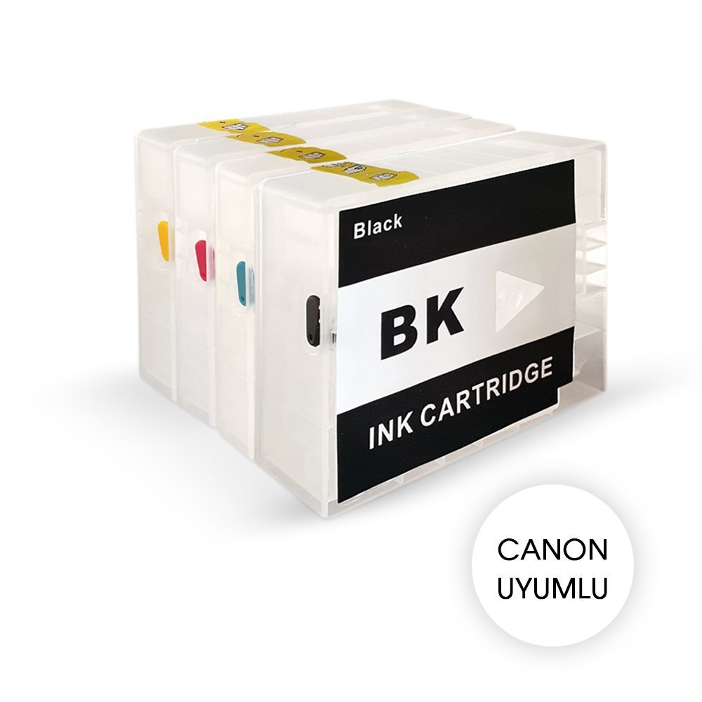 CANON PGI 2500XL UYUMLU 4 Renk Kolay Dolan Kartuşlar  (DOLU) - Maxify İB 4050/ MB 5050