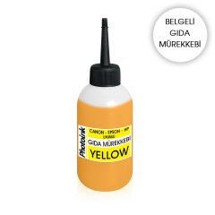 CANON / HP UYUMLU 100 ml. SARI GIDA Mürekkebi
