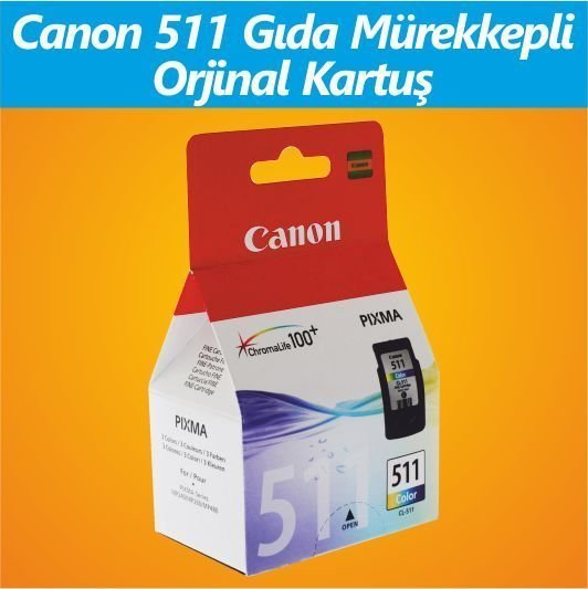 GIDA KARTUŞU - Canon CL 511 MÜREKKEPLİ RENKLİ Orjinal Kartuş
