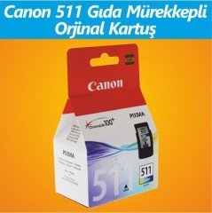 GIDA KARTUŞU - Canon CL 511 MÜREKKEPLİ RENKLİ Orjinal Kartuş
