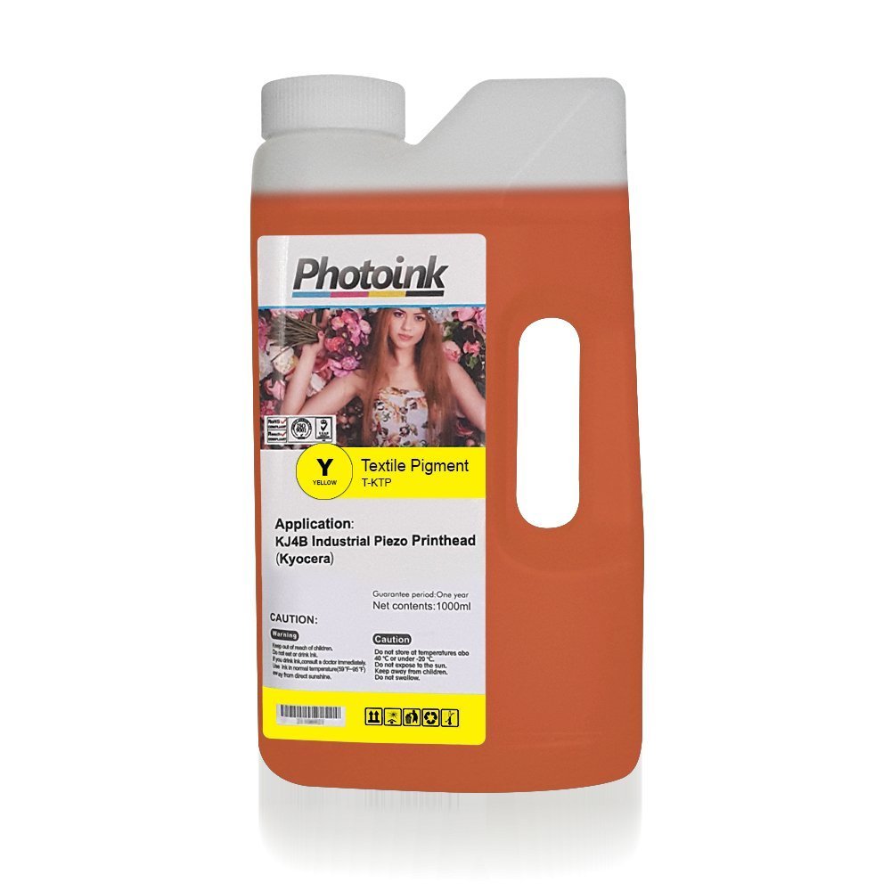 KYOCERA Kafalar için 1000 ml SARI YELLOW Tekstil Mürekkep (T-KTP)