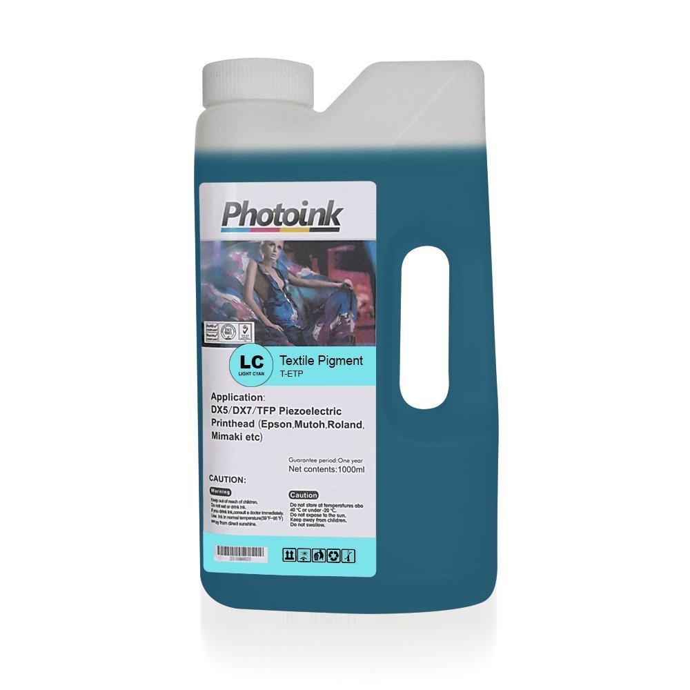 Epson Piezzo Kafalar için 1000 ml AÇIK MAVİ LIGHT CYAN Tekstil Mürekkep (T-ETP)