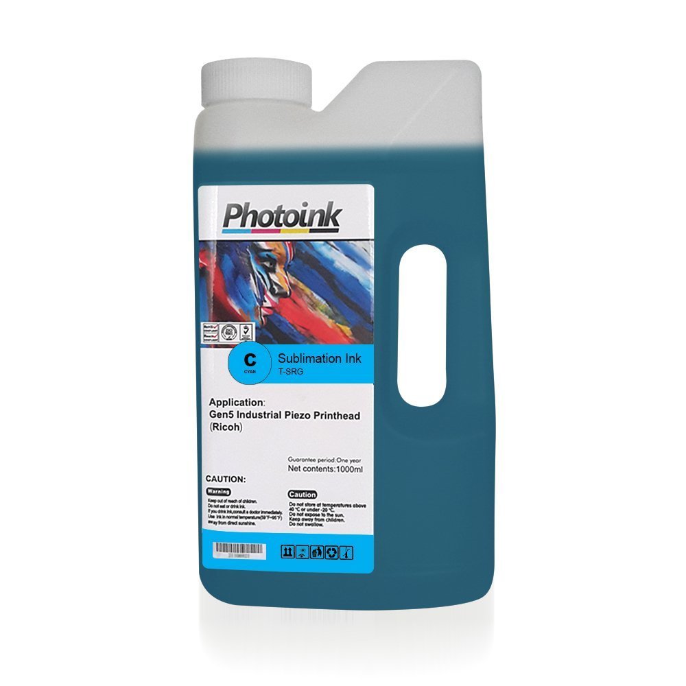 RICOH KAFA için 1000 ml MAVİ CYAN Süblimasyon Mürekkep (T-SRG)