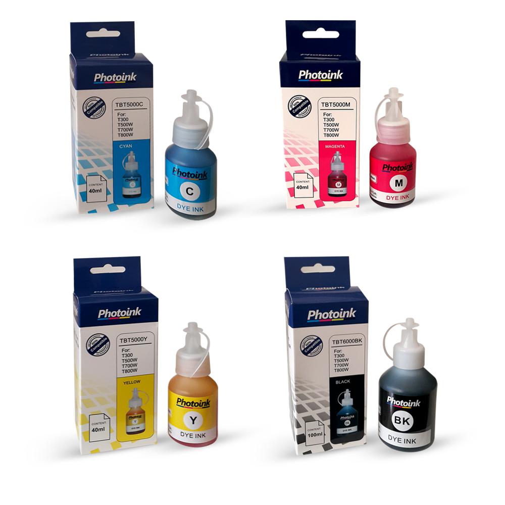 Brother BT 6000 uyumlu 4 RENK TAKIM PHOTOINK PLUS Mürekkep - BROTHER T300/T310/T500/T510w/