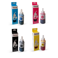 EPSON Uyumlu 4 RENK TAKIM (4x70 ml) PHOTOINK PLUS MÜREKKEP - L100/L110/L200/L210/L220/ L300/L310/L355/L365/L455/L550/L565 /L800/L810/L850/L1300/L1800/ l382/l386/l455/1455/L3050/L3060/L3070