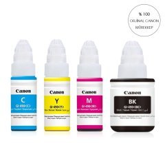 ORİJİNAL 4 Renk TAKIM Canon G1400/G1410/G2400/G2410/G2411/G3400/G3411/G4400 GI 490 Yazıcılar için uyumlu Orijinal Mürekkep