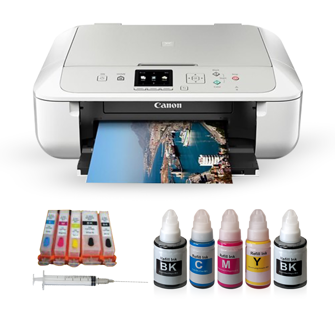 CANON MG5751WH VE KOLAY DOLAN KARTUŞ SİSTEMİ