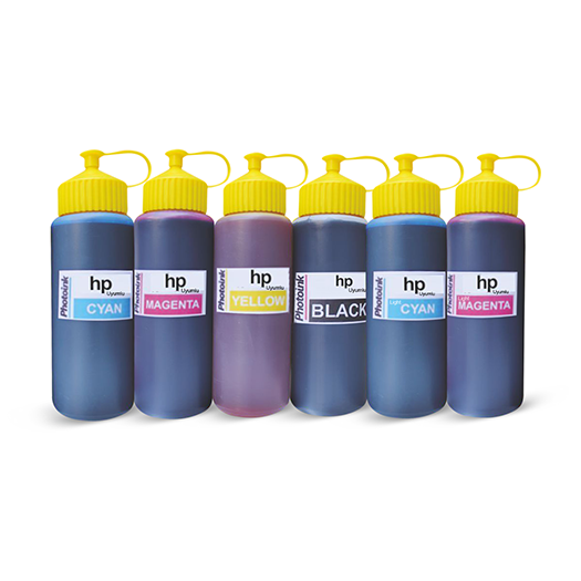 HP Serisi Yazıcılar için Vivera uyumlu 6x500 ml Mürekkep Seti (PHOTOINK Akıllı Mürekkep) - GT5820/GT5810/5820/HP 315/HP 415
