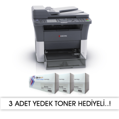 KYOCERA FS1125MFP 3 ADET MUADİL+1 ADET ORJINAL TONERLİ (10.000 SAYFALIK TONER) LASER YAZICI