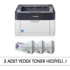 KYOCERA FS 1060DN  3 ADET MUADİL+1 ADET ORJINAL TONERLİ (10.000 SAYFALIK TONER) LASER YAZICI