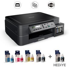 Brother DCP-T510W Bitmeyen Kartuşlu A4 Yazıcı+Tarayıcı+Fotokopi (Photoink Mürekkepli)