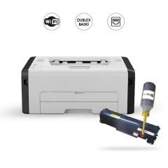 RICOH SP220NW DOLAN TONERLİ HIZLI YAZICI (1 Sayfa Baskı  0,02 TL)