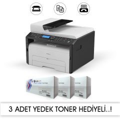 RICOH SP277SFNW 3 ADET MUADİL+1 ADET ORJINAL TONERLİ (11.000 SAYFALIK TONER) LASER YAZICI