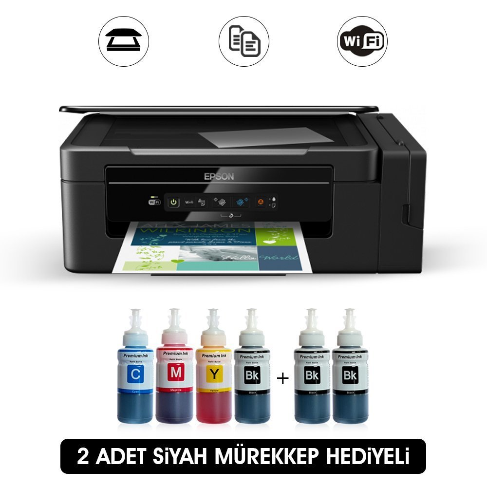 Epson ECOTANK ITS L3050 Photoink Mürekkepli Yazıcı 4 Renk Bitmeyen Kartuşlu (2 Siyah Mürekkep Hediyeli) (Epson L386 Yerine Çıkan Yeni Model)