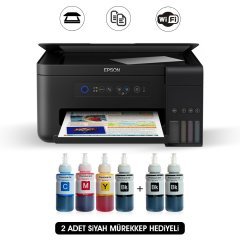 Epson Eco tank L4150 Photoink Mürekkepli Yazıcı 4 Renk Bitmeyen Kartuşlu (2 Siyah Mürekkep Hediyeli)