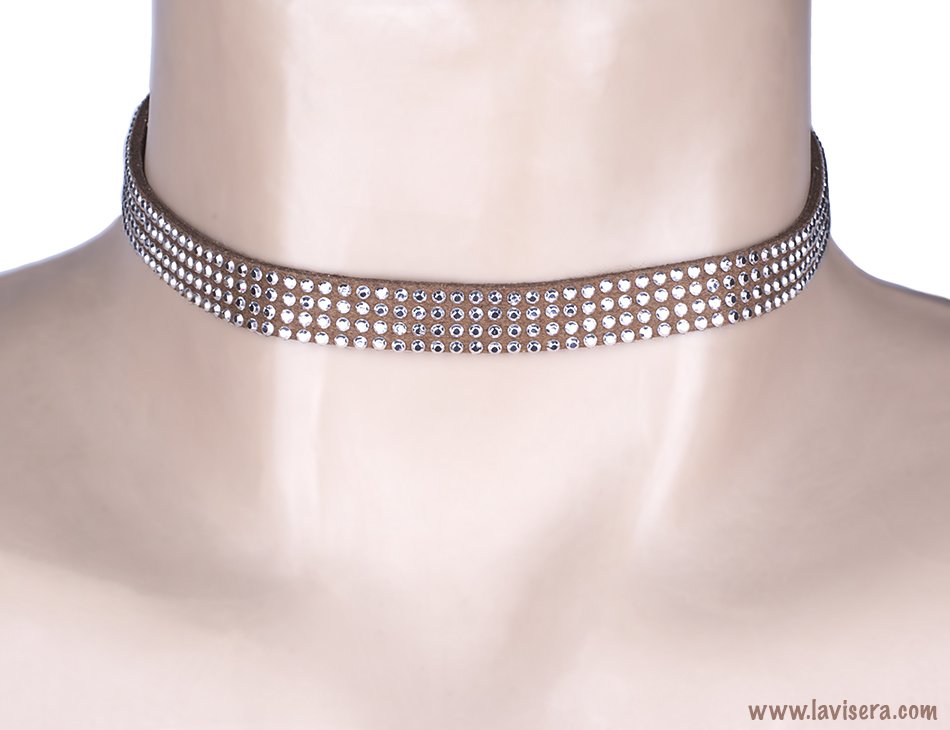 Kahverengi Choker Kolye