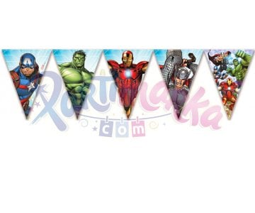 Avengers Yenilmezler Doğum Günü Bayrak Afişi