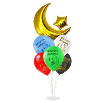 Ramazan Ayı Kutlaması Ay Yıldızlı Balon Seti